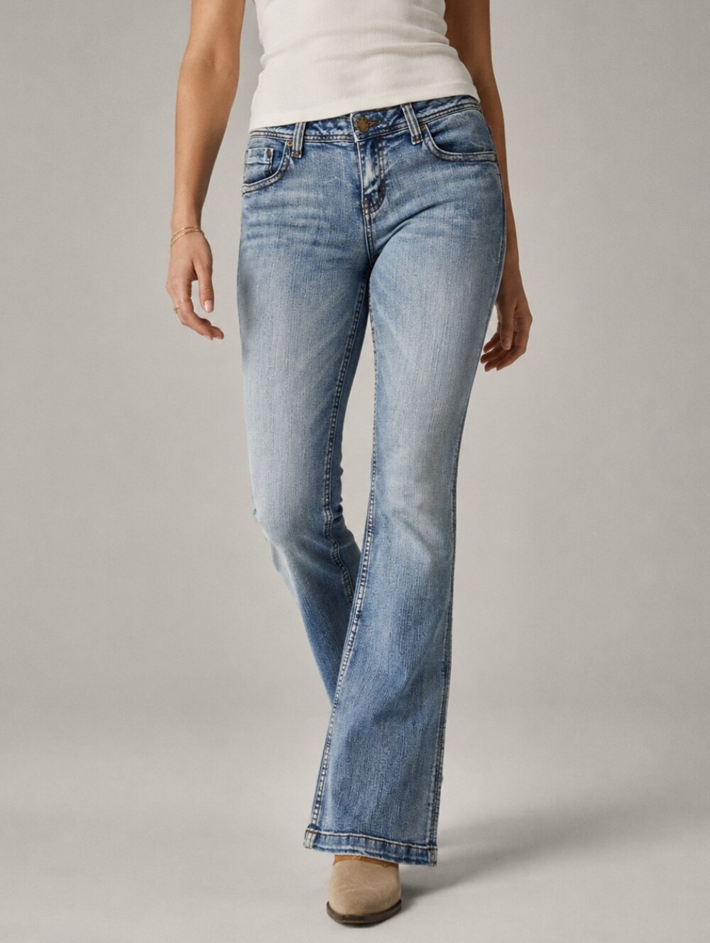 Vintage Zana Di ZD Premium Flap Pocket Bootcut Low Rise Jeans Womens Size 13
